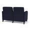 Lesro Siena Lounge Reception 2 Seat Tandem Seating, Black, OH Navy Upholstery SN2103 - alternate 3